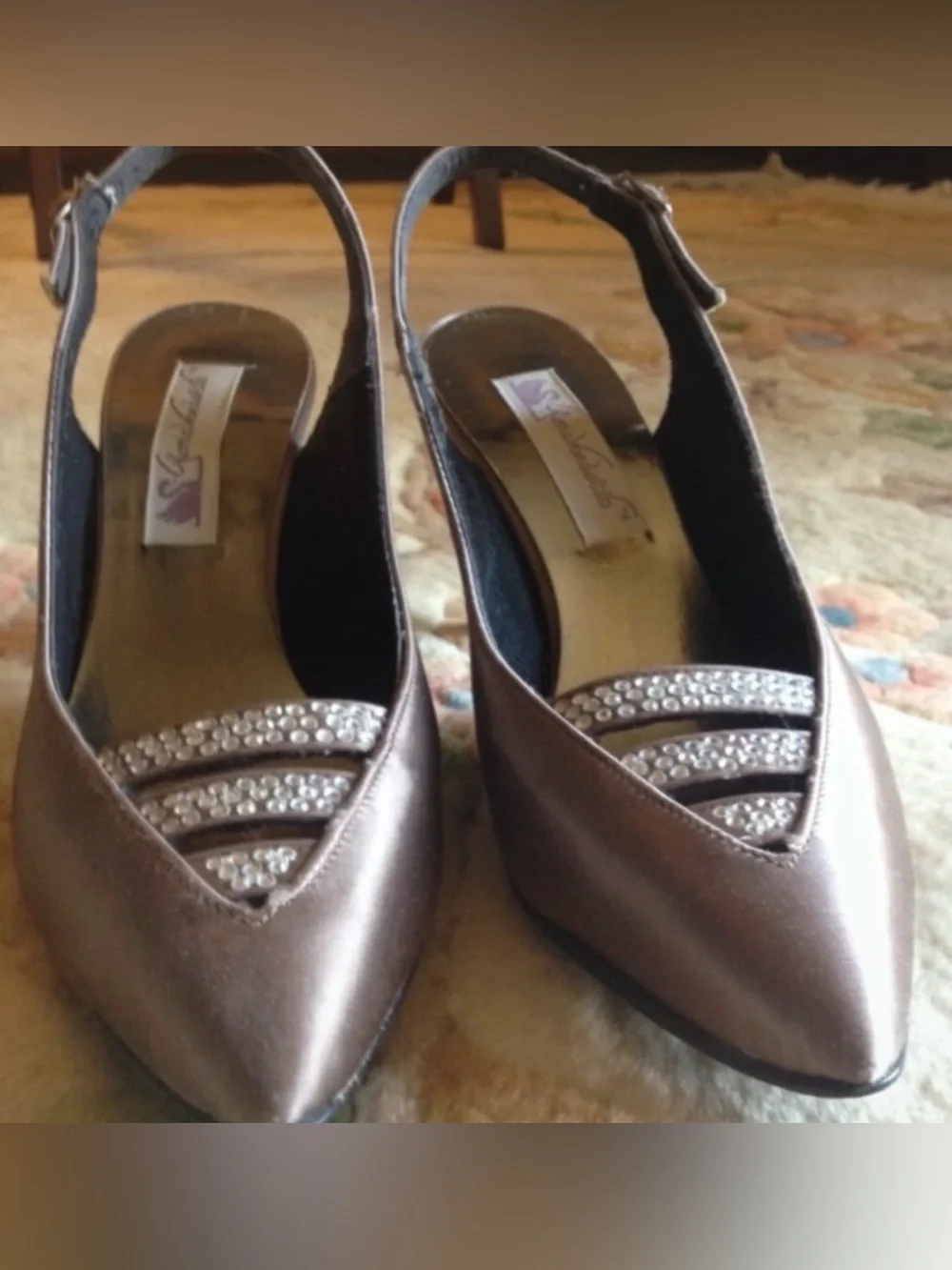 Gloria Vanderbilt Taupe Sling-back Pumps